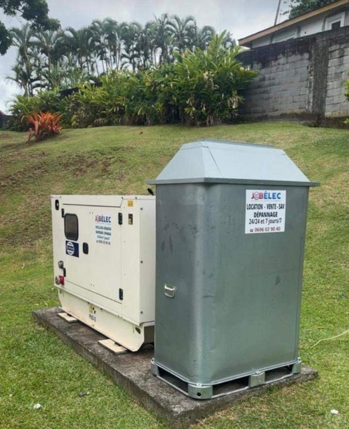 Installation de groupes électrogènes avec citerne Martinique